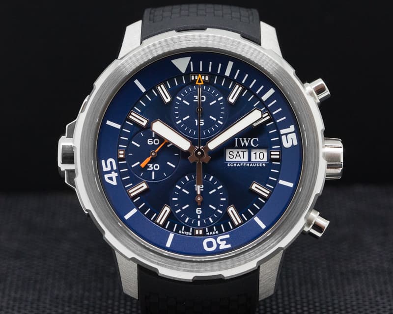 IWC Aquatimer Chronograph SS / Rubber Blue Dial 