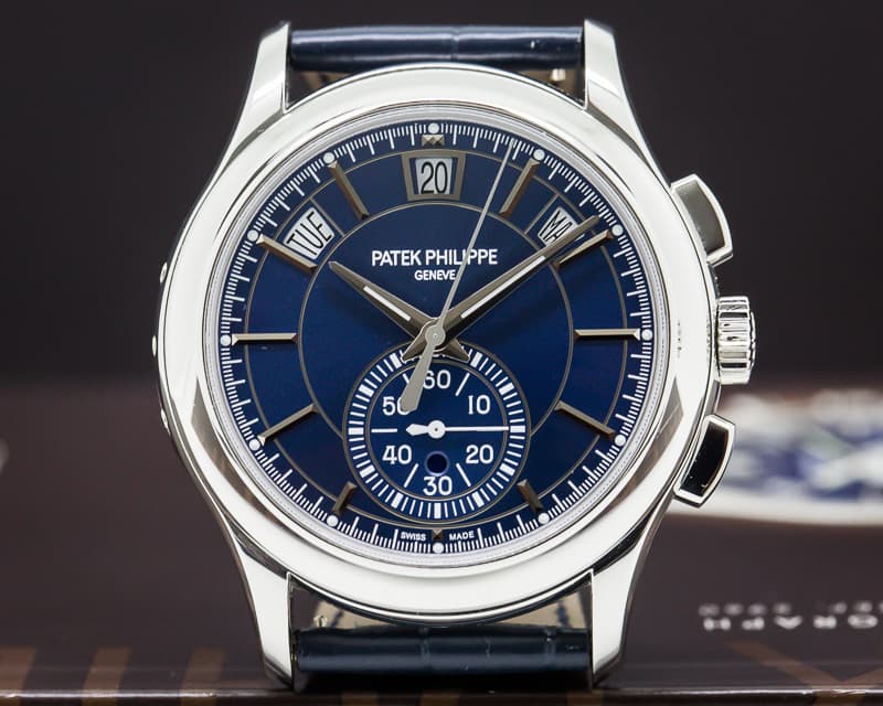 Patek Philippe Chronograph Annual Calendar Platinum / Blue Dial