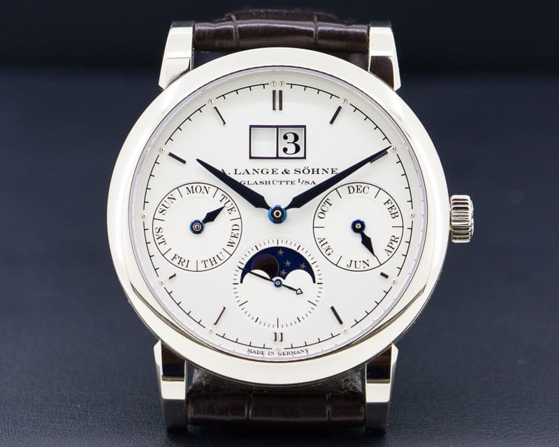 A. Lange and Sohne Saxonia Annual Calendar 18K White Gold 
