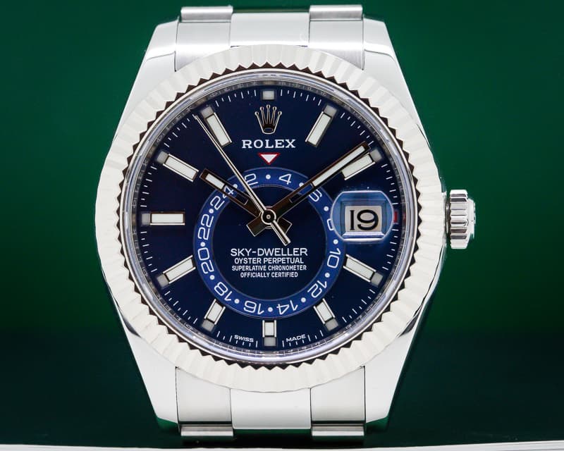 Rolex Sky Dweller Steel Blue SS 