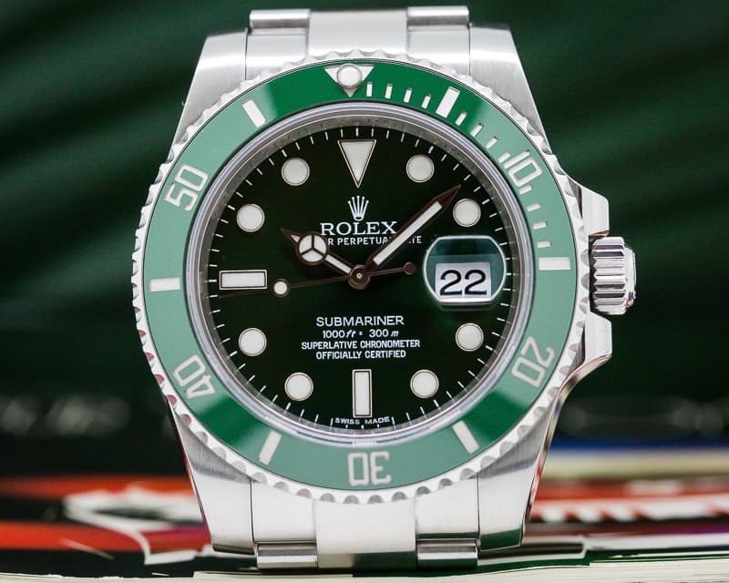 Rolex Submariner Green Ceramic Bezel Green Dial SS