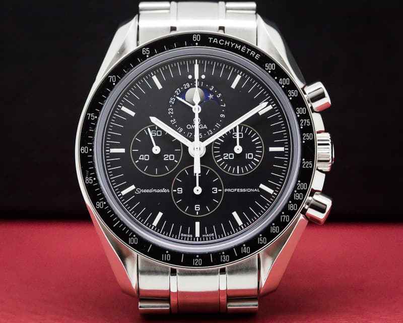 Omega Speedmaster Moon Phase Manual Wind SS 