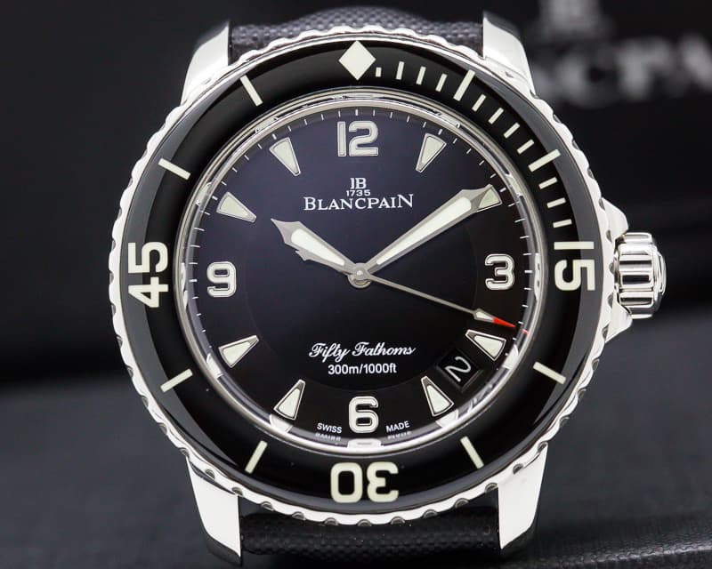 Blancpain Fifty 50 Fathoms Black Dial SS 45MM