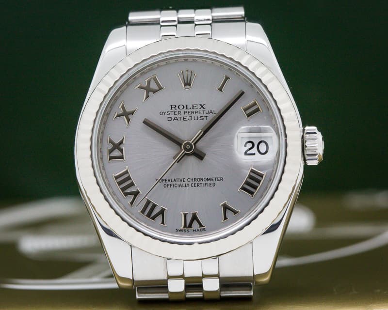 Rolex Datejust Midsize Oyster Rhodium Roman Dial