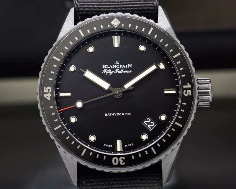 Blancpain Fifty Fathoms Bathyscaphe Ceramic / Nato Strap