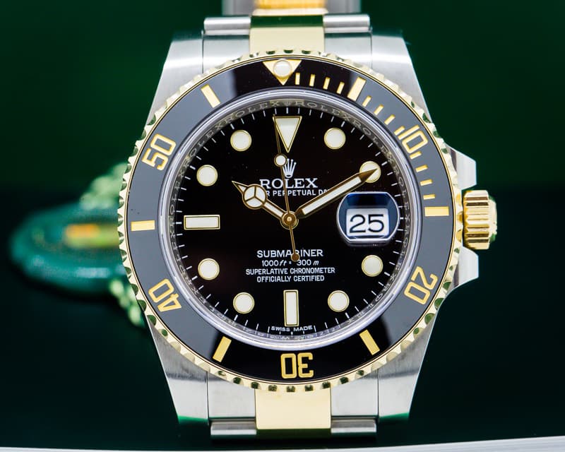 Rolex Submariner Ceramic Black Dial 18K / SS