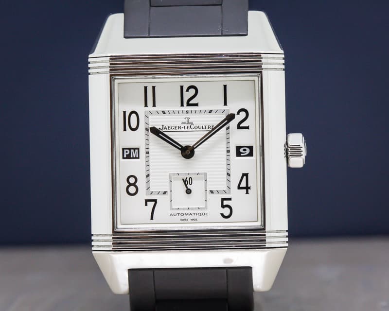 Jaeger LeCoultre Reverso Squadra Hometime SS / Rubber Bracelet