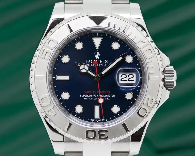 Rolex Yacht Master SS Blue Dial / Platinum Bezel 