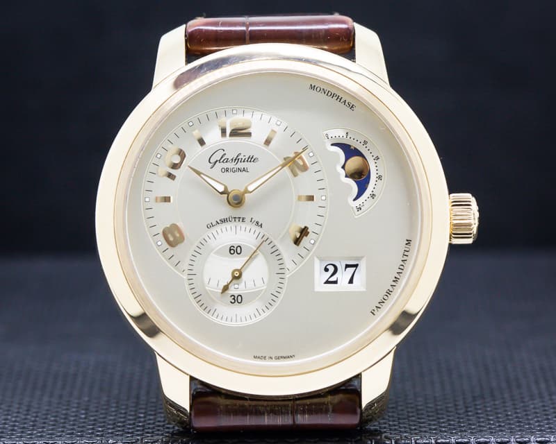 Glashutte Original PanoMaticLunar XL 18K RG Silver Dial