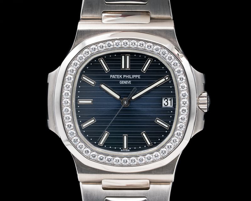 Patek Philippe Nautilus White Gold / Diamond Bezel RARE