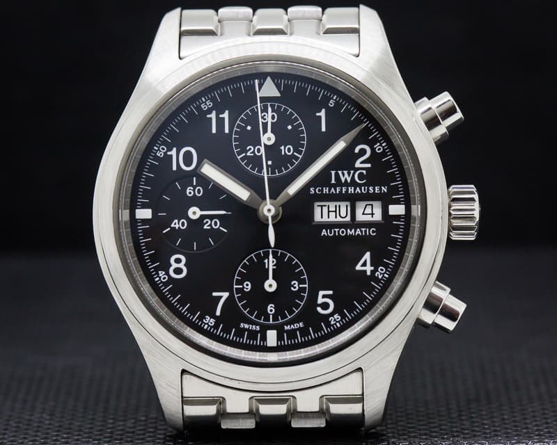 IWC Pilot Chronograph Black Dial SS / SS