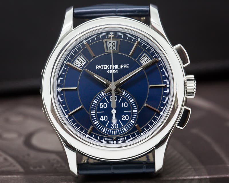 Patek Philippe Chronograph Annual Calendar Platinum / Blue Dial