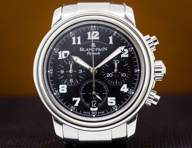 Blancpain Leman Flyback Chronograph Black Dial SS/SS