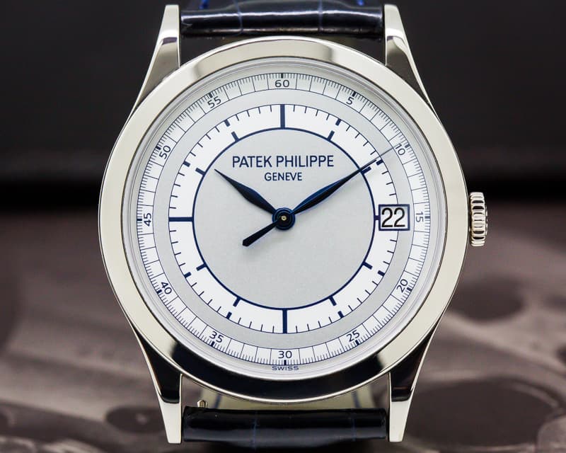 Patek Philippe Calatrava 18K White Gold Sector Dial 