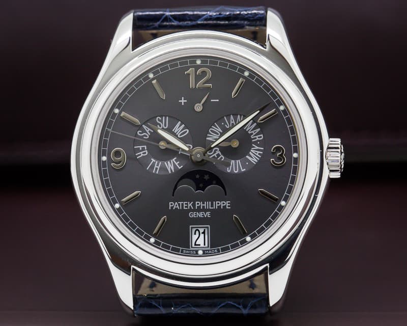 Patek Philippe Annual Calendar 18K White Gold Slate Dial 
