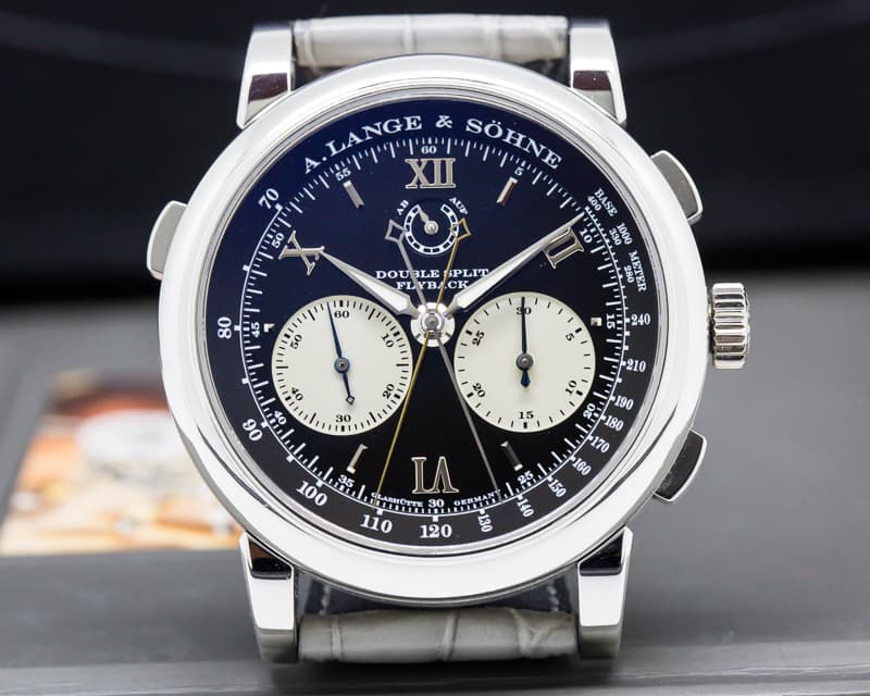 A. Lange and Sohne Datograph Double Split Black Dial Platinum / Deloyment