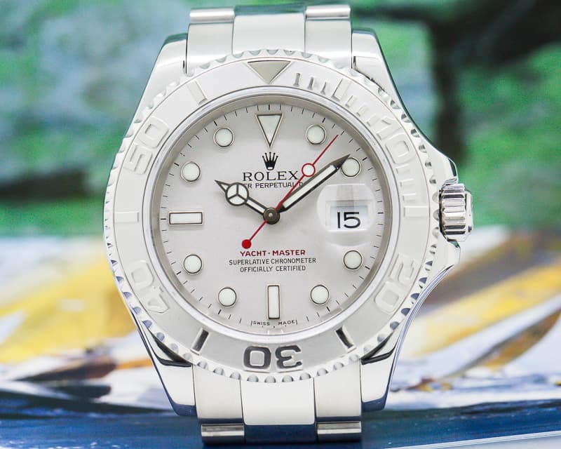 Rolex Yacht Master 16622 SS Platinum Bezel 