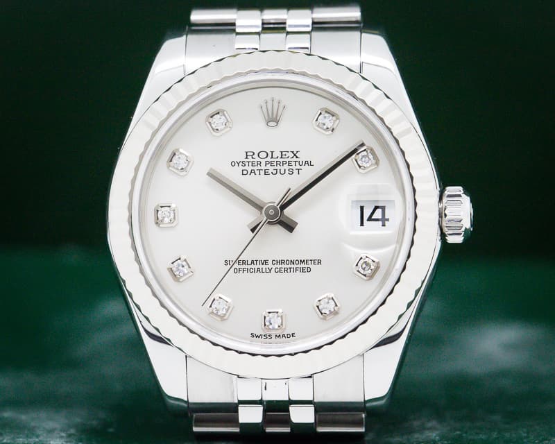 Rolex Datejust Midsize Jubliee SS Silver Diamond Dial