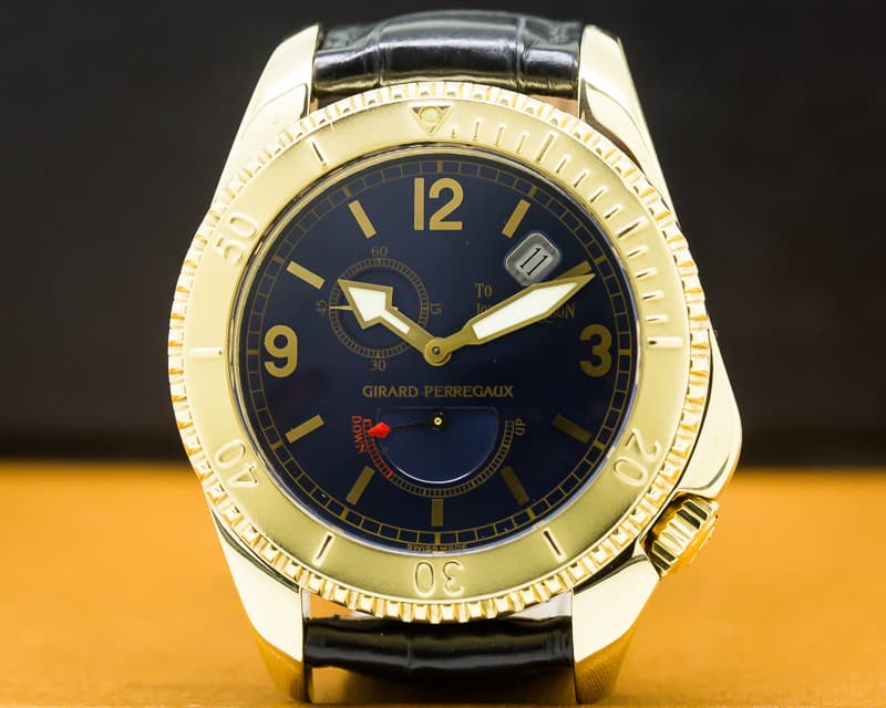 Girard Perregaux Sea Hawk II John Harrison Blue Dial / Yellow Gold