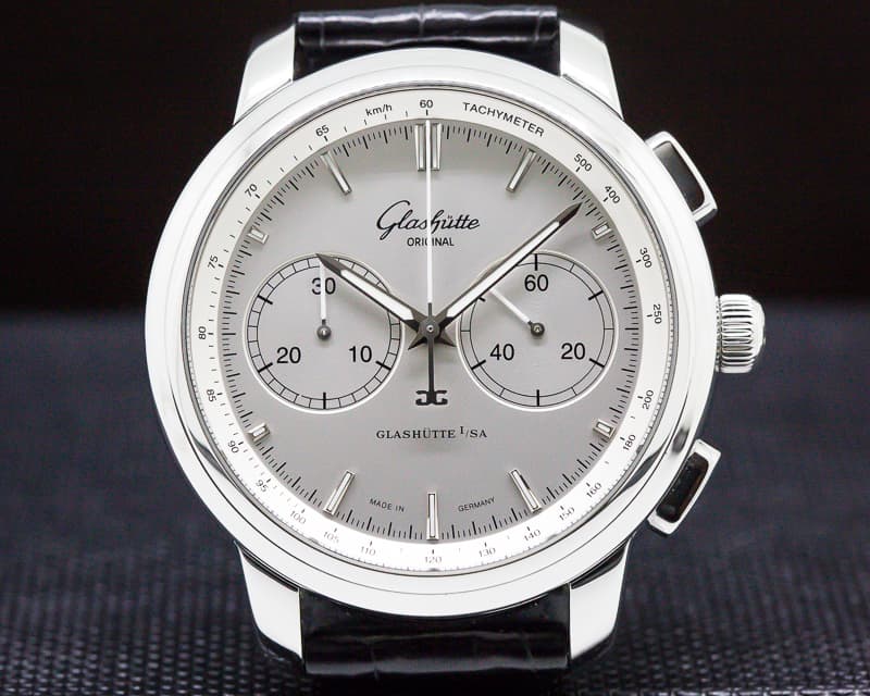 Glashutte Original Senator Chronograph XL SS Silver Dial