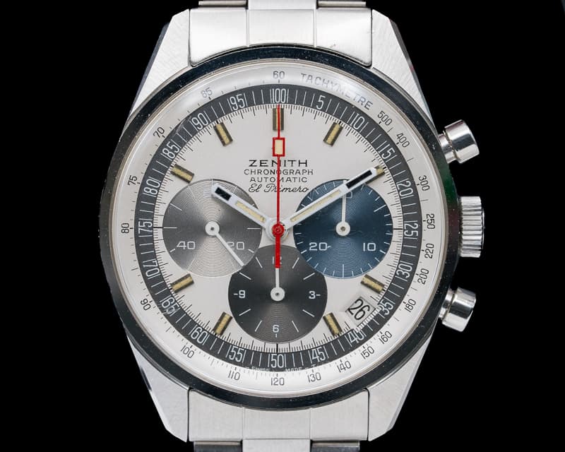 Zenith A386 Vintage El Primero Tri Color RARE SS Circa 1969