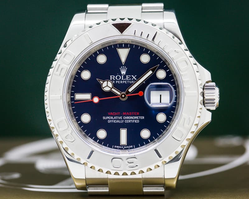 Rolex Yacht Master SS Blue Dial / Platinum Bezel 