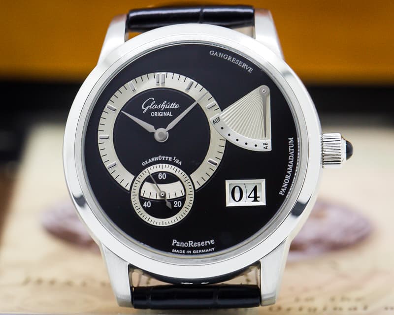 Glashutte Original PanoReserve Platinum Black Dial 
