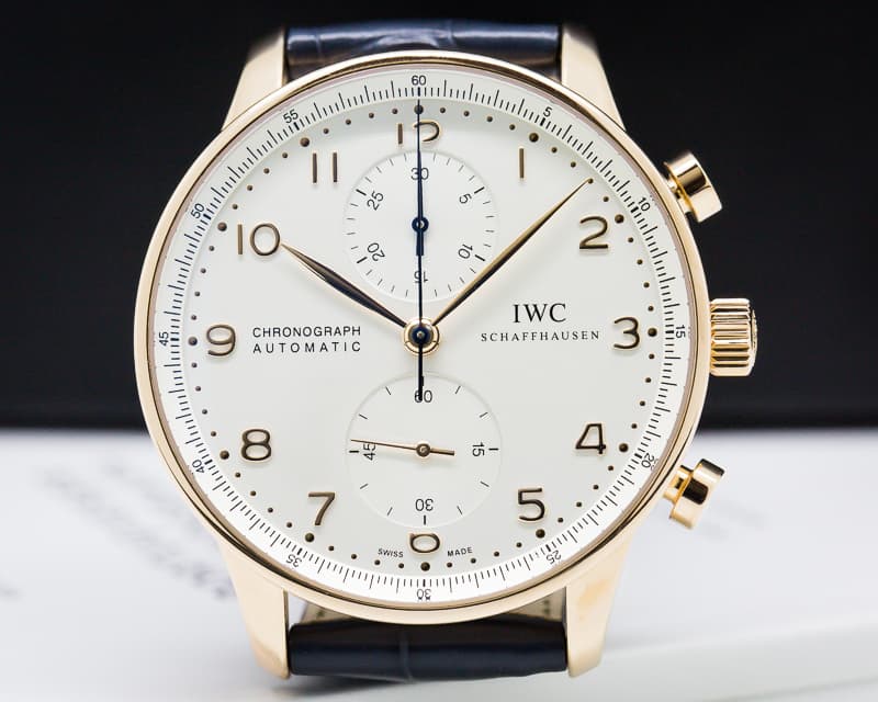 IWC Portugieser Chronograph 18K Rose Gold / Silver Dial  