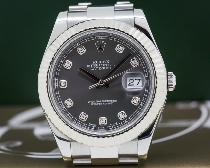 Rolex Datejust II SS Grey
Diamond Dial