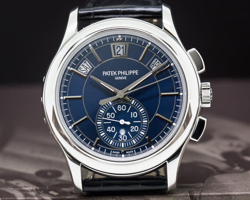 Patek Philippe Chronograph Annual Calendar Platinum / Blue Dial