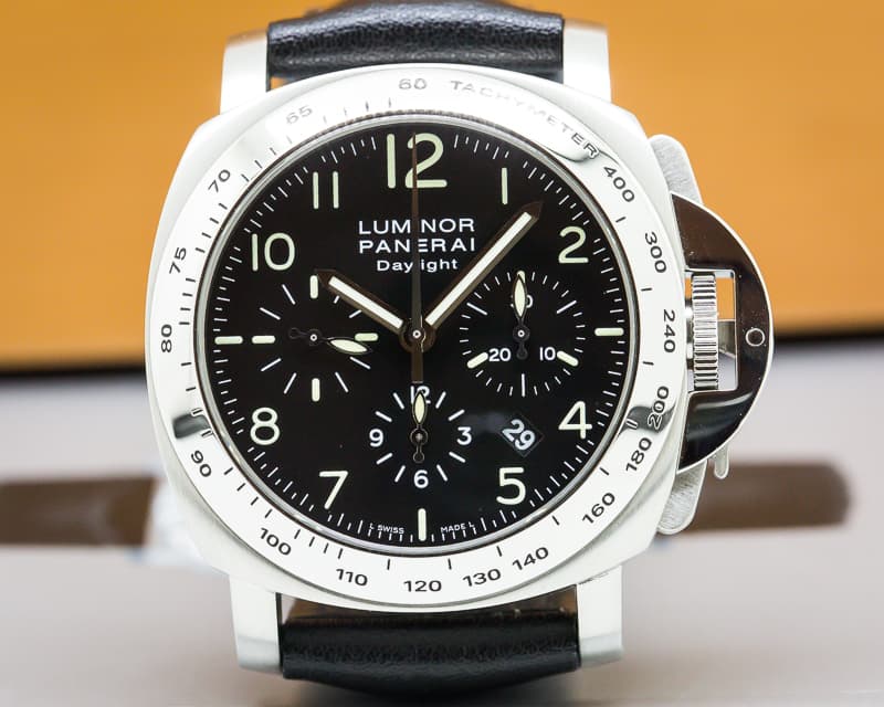 Panerai Luminor Chronograph Daylight SS Black Dial