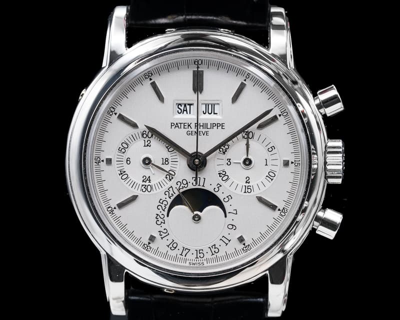 Patek Philippe Perpetual Calendar Chronograph Platinum Silver Dial