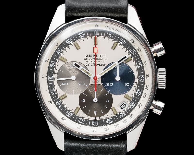 Zenith A386 Tri Color El Primero RARE SS 