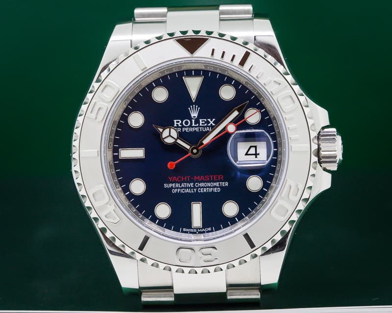 Rolex Yacht Master SS Blue Dial / Platinum Bezel 