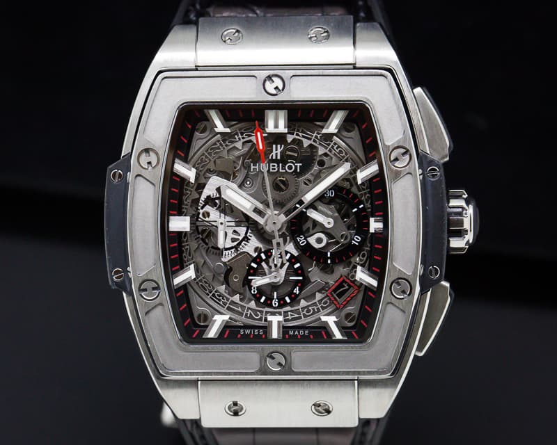 Hublot Spirit of Big Bang Chronograph Titanium Skeleton Dial / Deployant