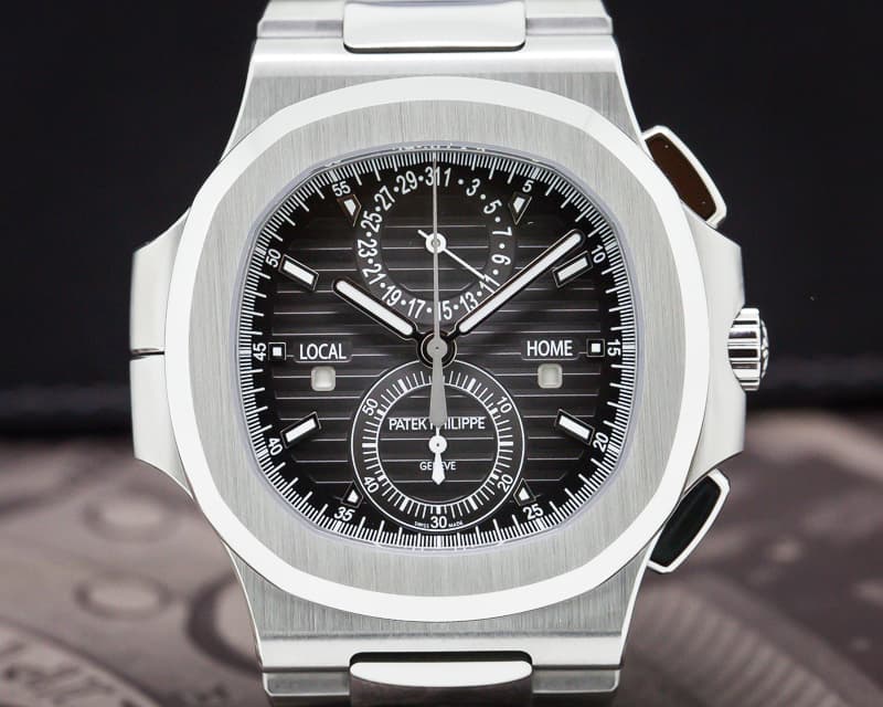 Patek Philippe Nautilus Travel Time Chronograph Grey Dial SS / SS UNWORN