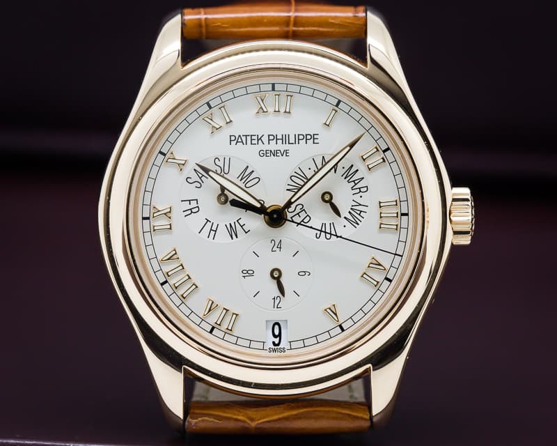 Patek Philippe Annual Calendar 18K Rose Gold Silver Dial 