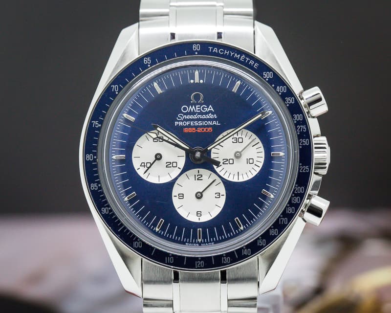 Omega Speedmaster Professional Gemini 4 RARE SS Blue Dial 
