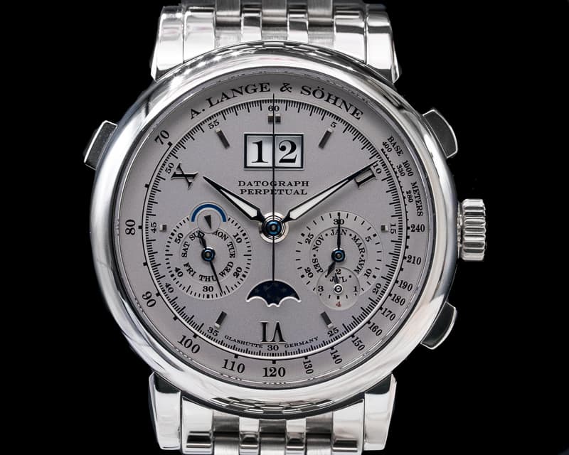 A. Lange and Sohne Datograph Perpetual Calendar Chronograph Platinum BRACELET