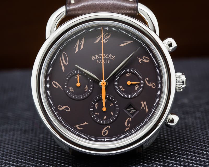 Hermes Arceau Chronograph SS Brown Dial