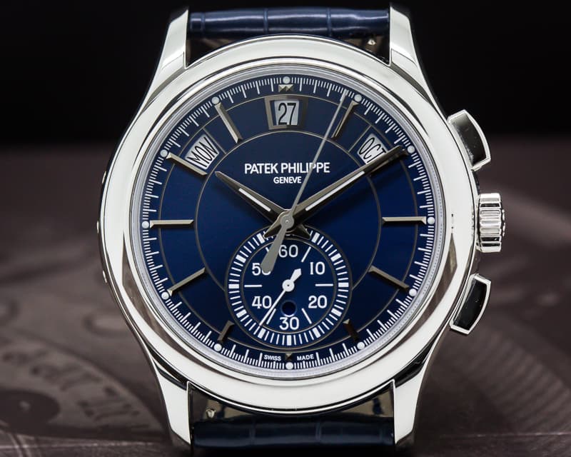 Patek Philippe Chronograph Annual Calendar Platinum / Blue Dial