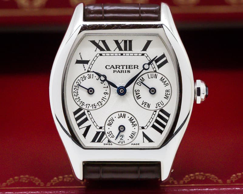 Cartier Collection Privee Tortue Perpetual Calendar 18k White Gold Limited