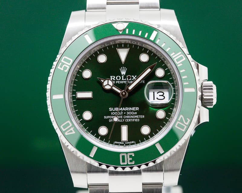 Rolex Submariner Green Ceramic Bezel Green Dial "Hulk" SS