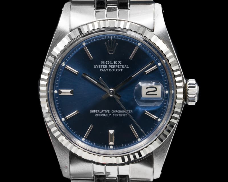 Rolex Vintage Datejust Blue Dial SS / Jubilee