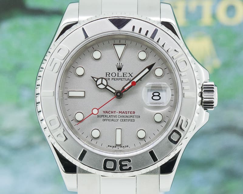 Rolex Yacht Master 16622 SS Platinum Bezel 