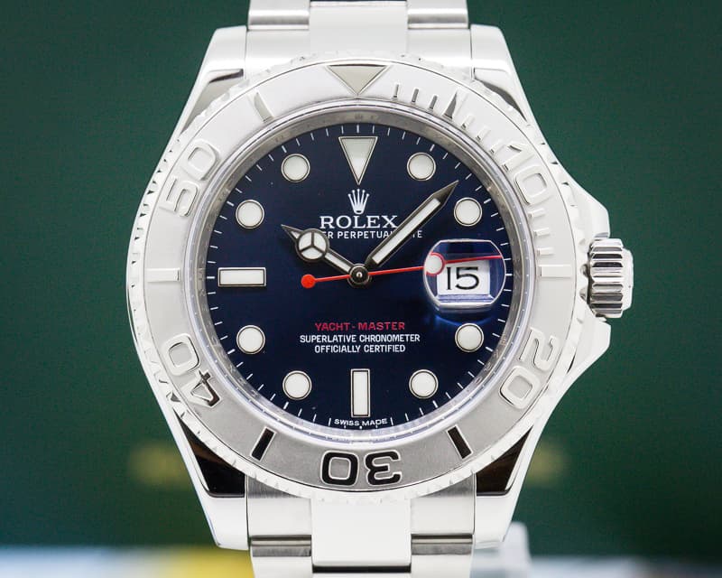 Rolex Yacht Master SS Blue Dial / Platinum Bezel 