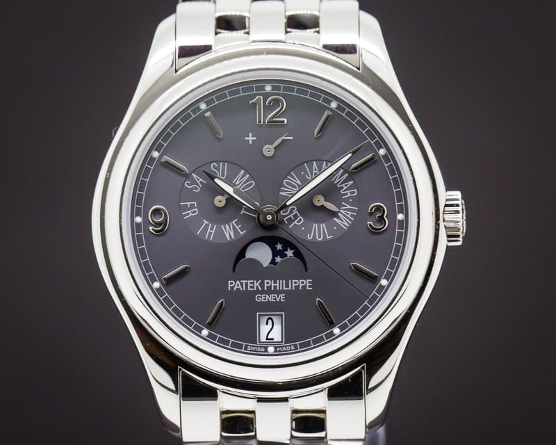 Patek Philippe Annual Calendar 18K White Gold Slate Dial / Bracelet

