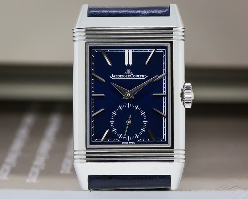 Jaeger LeCoultre Reverso Tribute Small Seconds SS Blue Dial