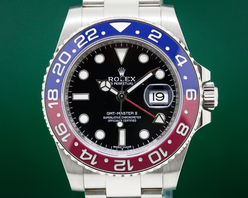 Rolex GMT Master II Blue / Red 18K White Gold 