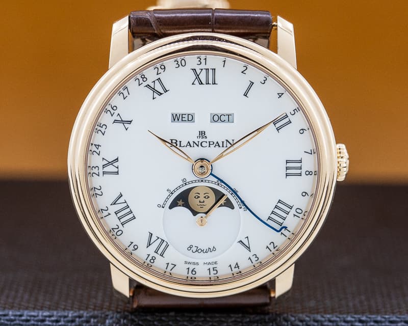 Blancpain Villeret Moonphase Complete Calendar 8 Day 18K Rose Gold 
